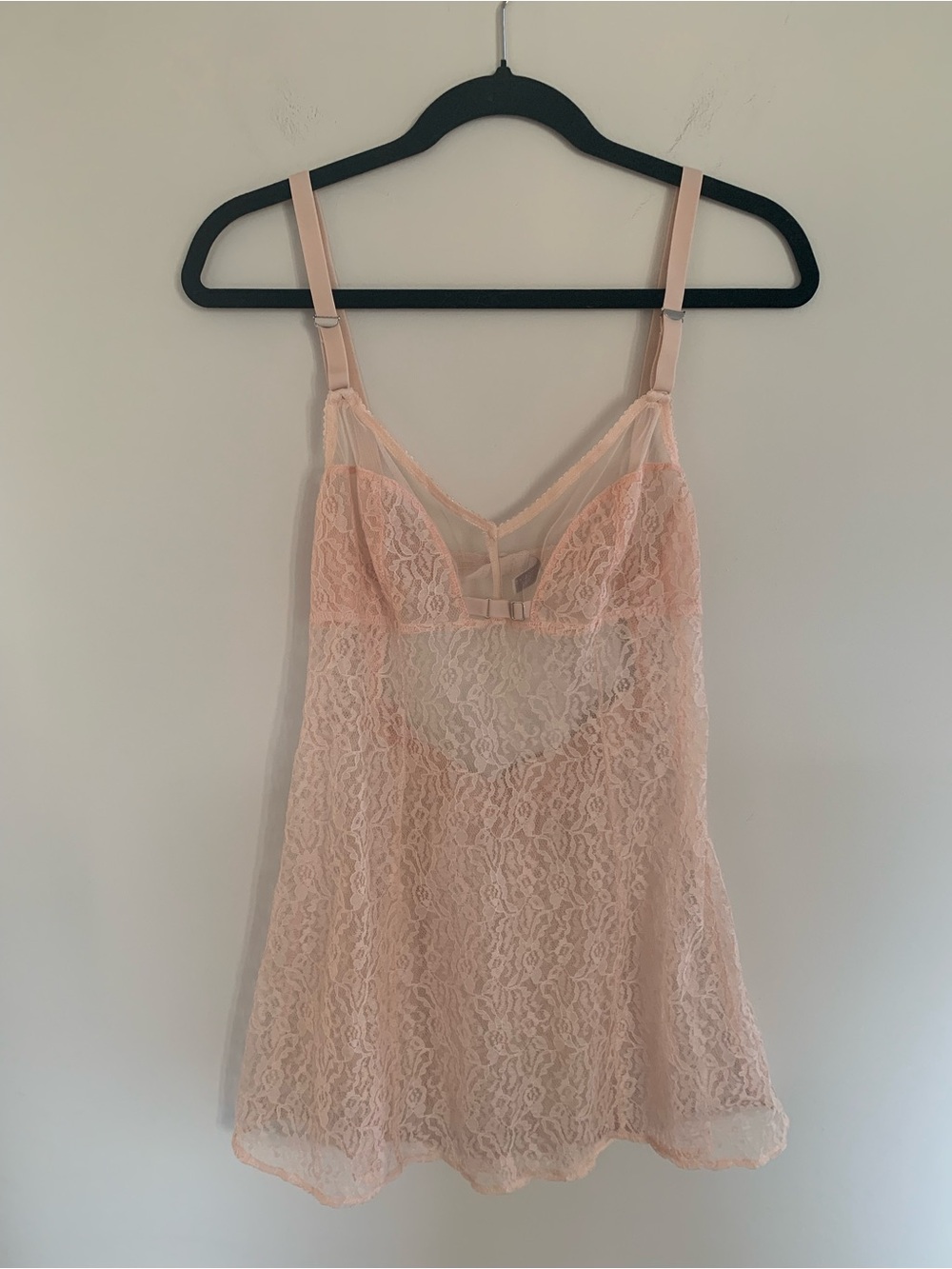Victoria’s Secret Delicate Lace Chemise in Soft Peach